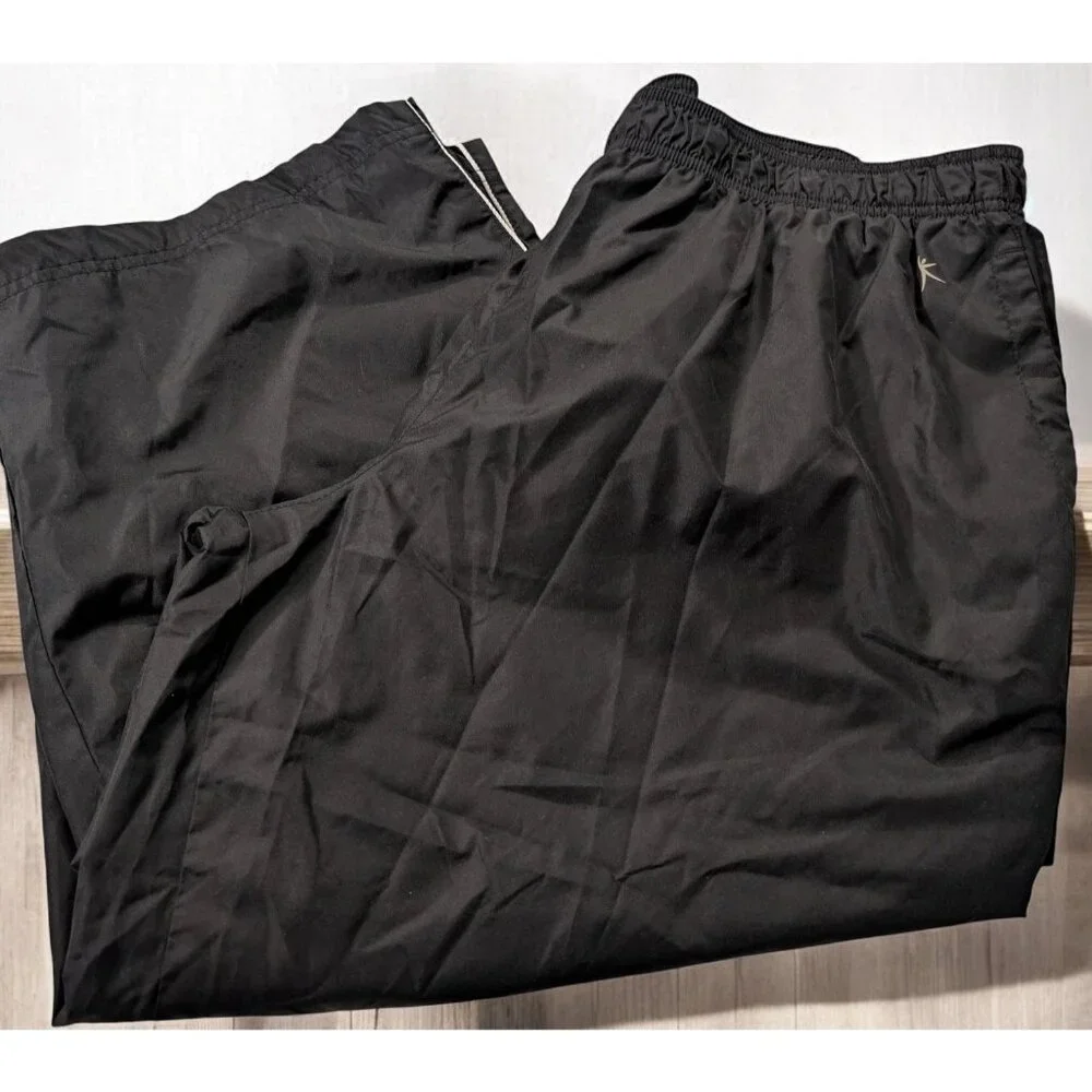 Danskin Now PLus Size XXL 2XG 20 Black White Athletic Lined Capris Cropped Pants - Picture 1 of 10